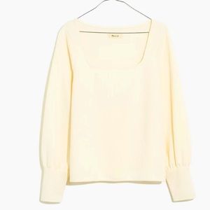 NWT Madewell Ottoman Rib Square Neck Top